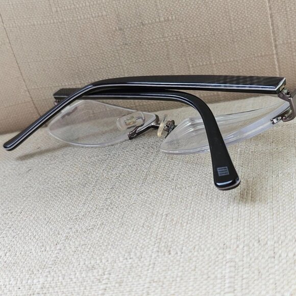 Joseph Abboud Men Eyeglasses Frame JA4073 Gunmetal Tone Half Rim Glasses - Picture 4 of 13